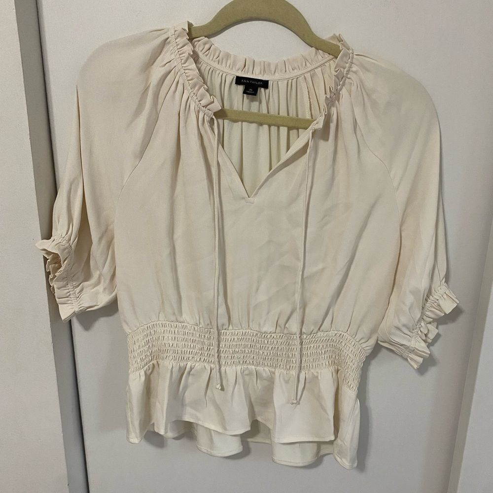 - Ann Taylor White Blouse